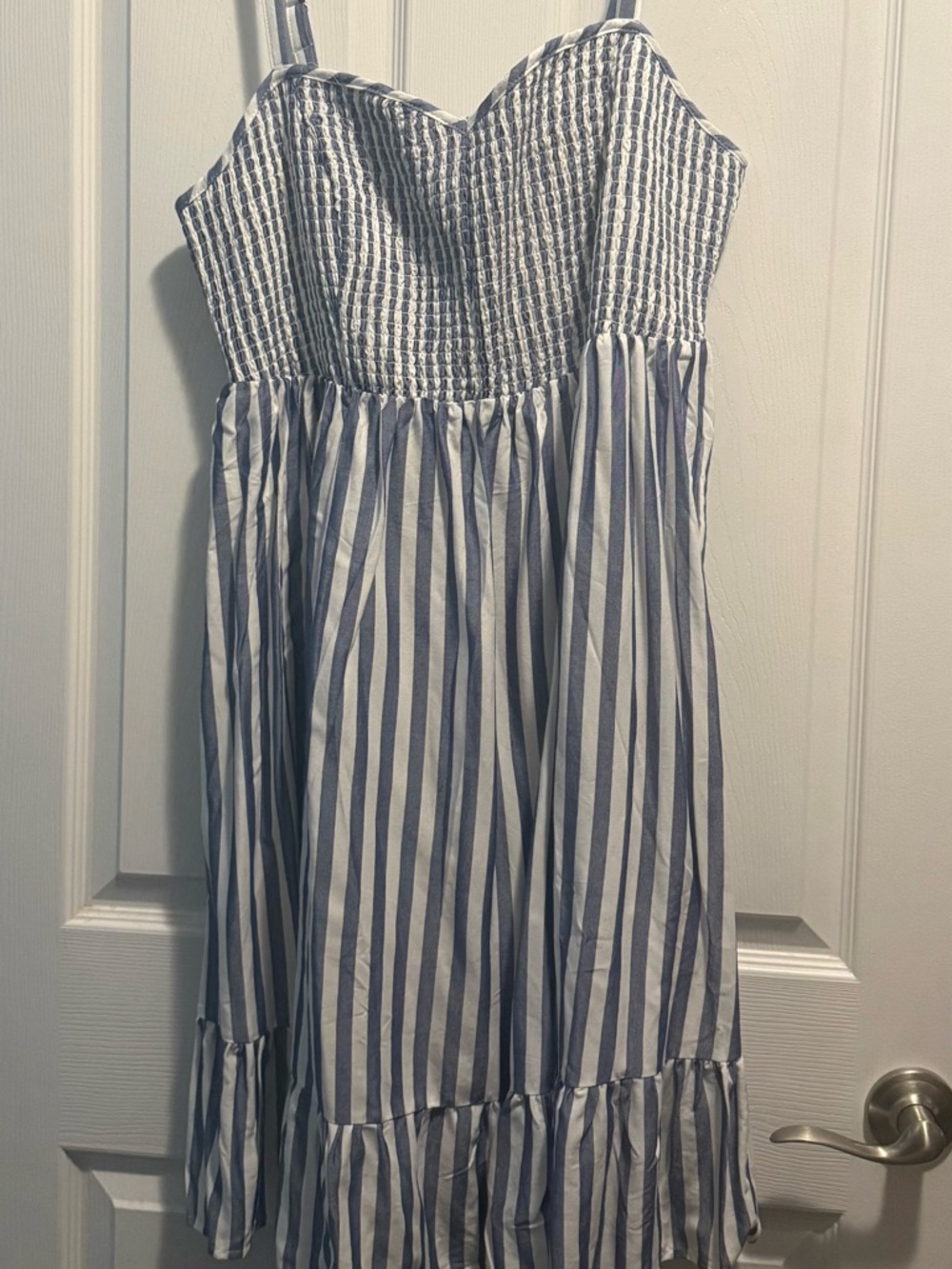 torrid Blue and White Striped Midi Sundress